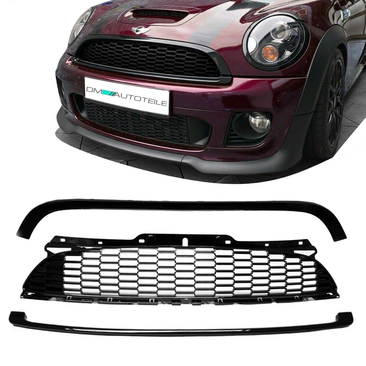 DM Autoteile Kühlergrill SET 3-teilig passt für Mini Cooper R56 R57 R58 R59 2006-2015 hochglanz Schwarz DM Autoteile Kühlergrill SET 3-teilig passt für Mini Cooper R56 R57 R58 R59 2006-2015 hochglanz Schwarz von DM Autoteile