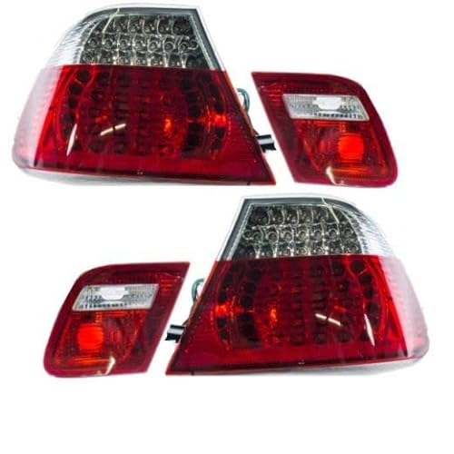 DM Autoteile LED Rückleuchten passt für E46 Limousine Rot Weiß 01-05 Facelift 4-teilig von DM Autoteile