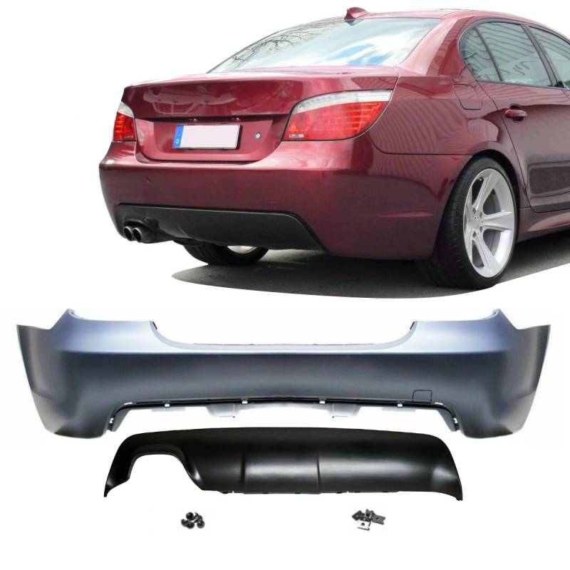 DM Autoteile 1406 LIMOUSINE Heck Stoßstange hinten 03-10 o.PDC kompatibel für BMW E60 auch M-Paket+ABE* von DM Autoteile