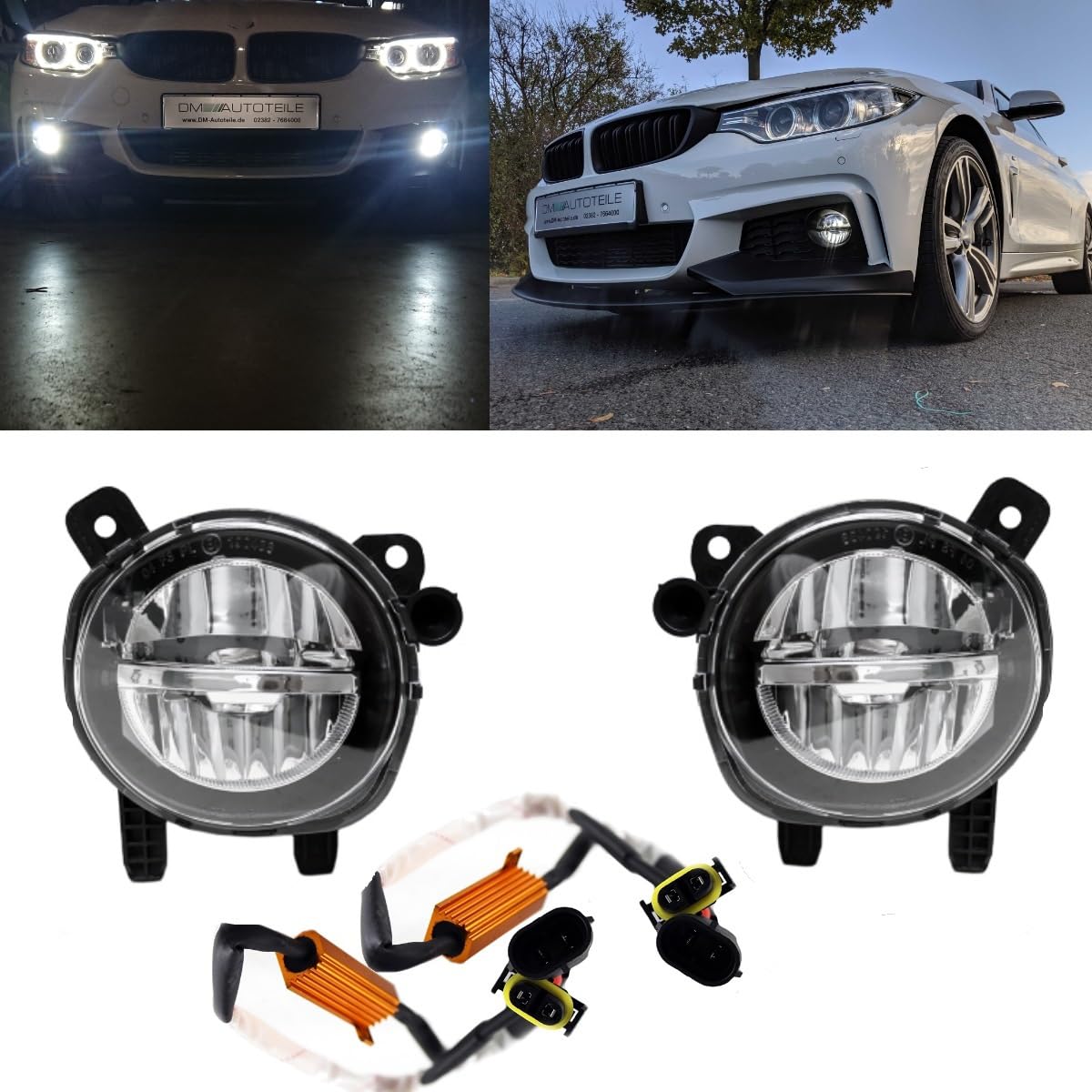 DM Autoteile Nebelscheinwerfer LED + Widerstände passend für F30 F31 F20 F21 F32 F33 F36 von DM Autoteile