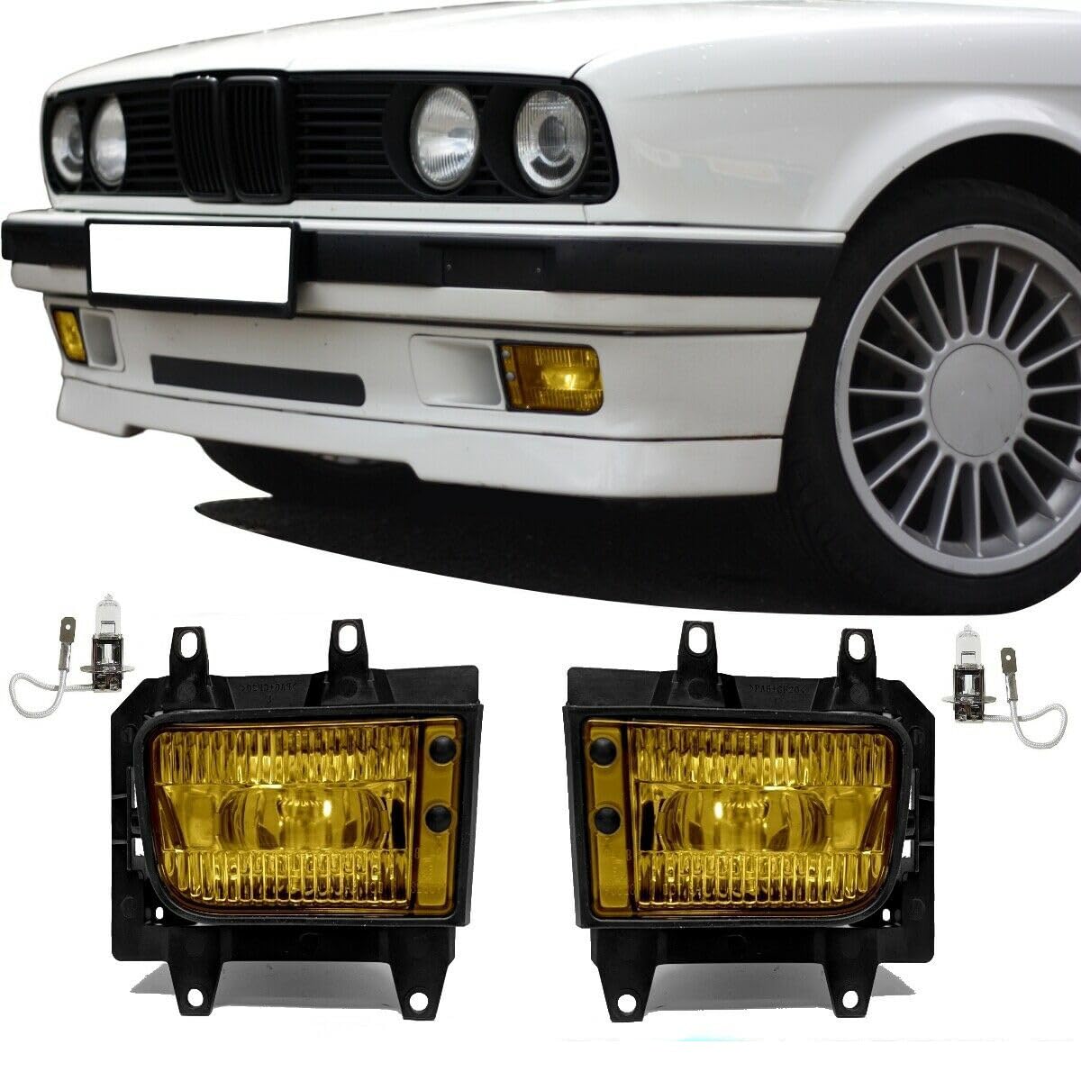DM Autoteile Nebelscheinwerfer SET Gelb + H3 Birnen passend für E30 Facelift ab 1987 DM Autoteile Nebelscheinwerfer SET Gelb + H3 Birnen passend für E30 Facelift ab 1987 von DM Autoteile