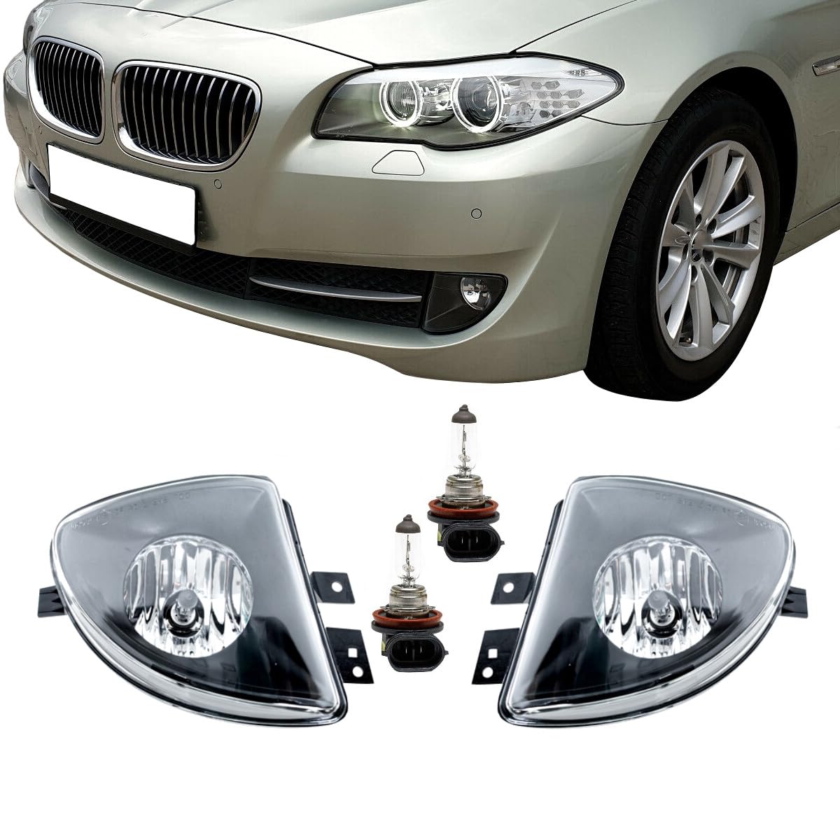 DM Autoteile Nebelscheinwerfer SET Rechts & Links Klarglas für 5er F10 F11 ab 2010-2013 von DM Autoteile
