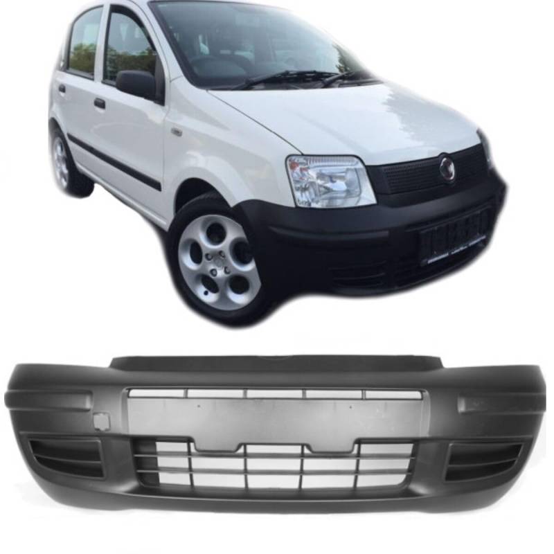 DM Autoteile 6264 Fiat Panda 169 Stoßstange vorne Bj 03-12 schwarz incl.Leisten mit Grundträger von DM Autoteile
