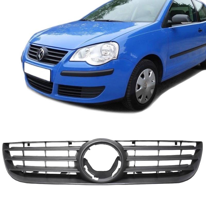 DM Autoteile Polo 9N3 Kühlergrill Gitter vorne oben 05-09 passend für Stoßfänger & Emblem von DM Autoteile