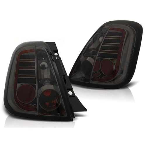 DM Autoteile Rückleuchten Upgrade kompatibel für Fiat 500 ab 2007-2015 in schwarz/rauch 701978 von DM Autoteile