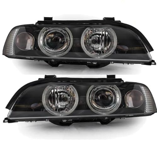 DM Autoteile SET HELLA Angel Eyes Scheinwerfer Schwarz RECHTS LINKS Halogen für 5er E39 von DM Autoteile