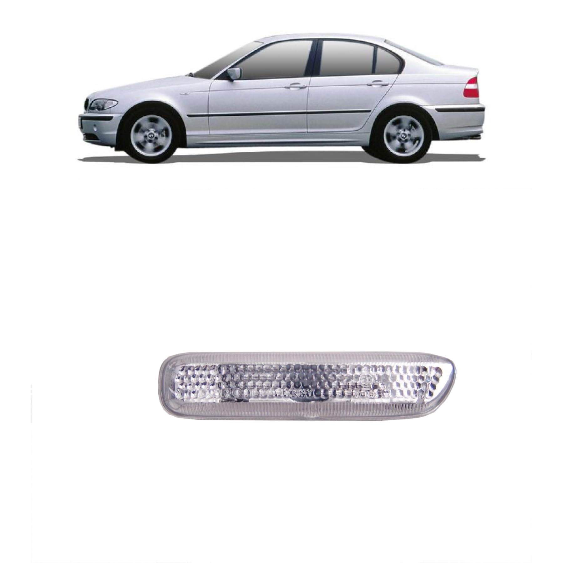 DM Autoteile Seitenblinker vorne rechts weiß kompatibel für BMW 3er E46 Coupe Cabriolet Touring 140196 von DM Autoteile