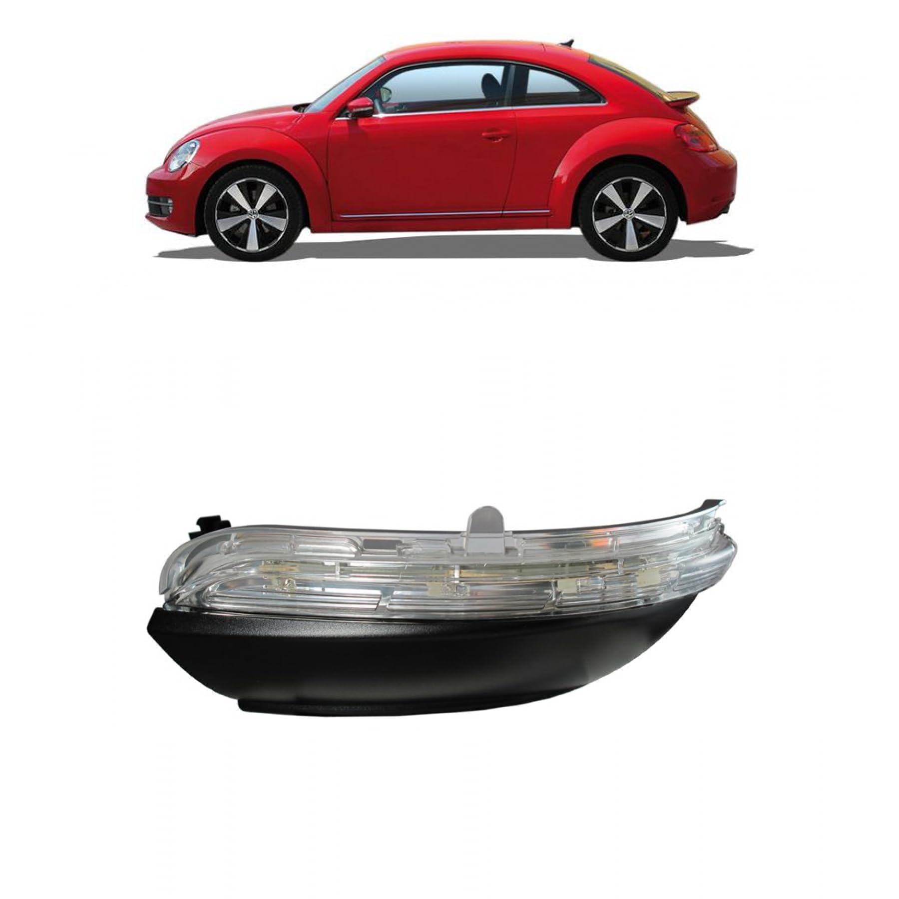 DM Autoteile Spiegelblinker vorne links kompatibel für VW Beetle Jetta Passat CC Alltrack Scirocco III 140516 von DM Autoteile