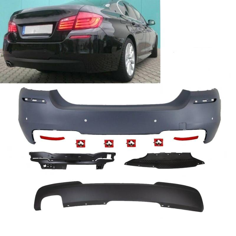 DM Autoteile Sport Heck Stoßstange hinten PDC passt für F10 Serie auch M-Paket 10-17+ABE* von DM Autoteile