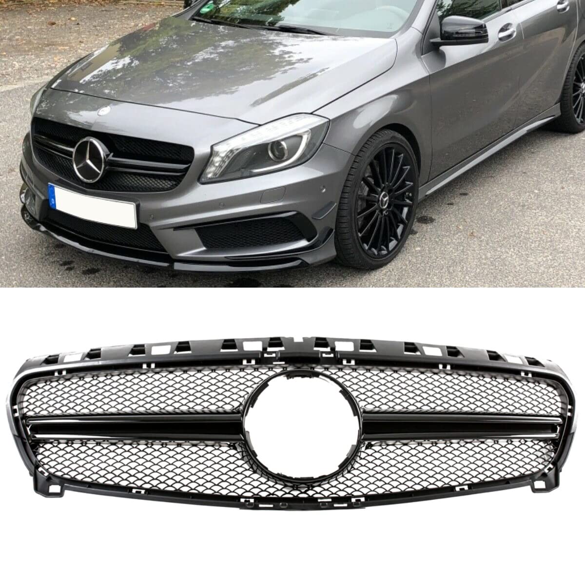 DM Autoteile Sport Kühlergrill Schwarz Glanz passt für A-Klasse W176 ab 13-15 nicht für AMG 45 DM Autoteile Sport Kühlergrill Schwarz Glanz passt für A-Klasse W176 ab 13-15 nicht für AMG 45 von DM Autoteile
