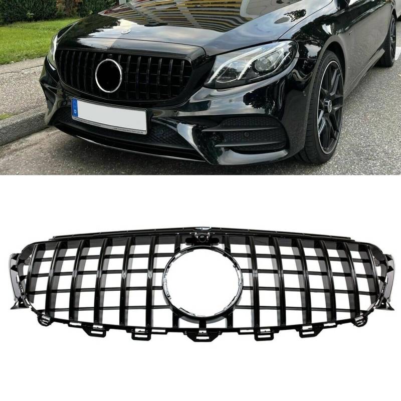 Sport Kühlergrill Schwarz kompatibel für Mercedes E Klasse W213 S213 C238 A238 + Kamera auf Panamericana GT DM Autoteile 2752 von DM Autoteile