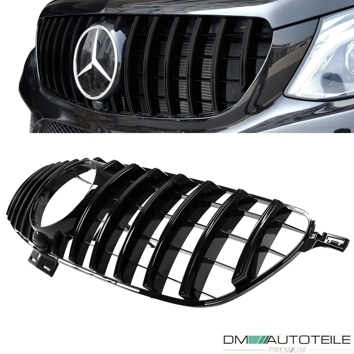 Kühlergrill Schwarz kompatibel für Mercedes W166 GLE ab 2015-2018 auf Sport-Panamericana GT DM Autoteile 2778 von DM Autoteile