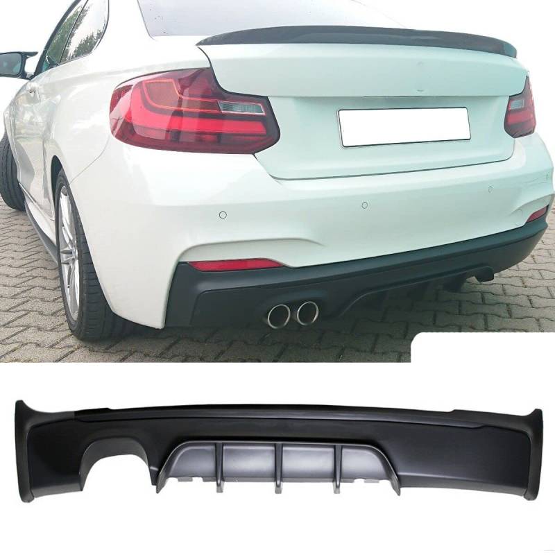 DM Autoteile Sport-Performance Heckdiffusor 2 Rohr Links passend für F22 F23 mit M-Paket von DM Autoteile