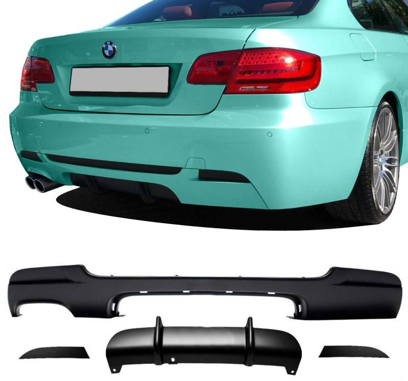 DM Autoteile Sport-Performance 2 Rohr Heckdiffusor Schwarz passend für E92 E93 M-Paket von DM Autoteile