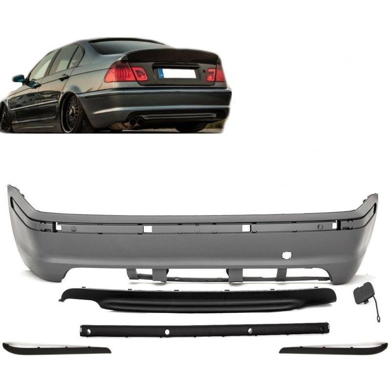 DM Autoteile Sport Stoßstange Hinten PDC+Diffusor für M Paket passt für E46 98-05 + *ABE* von DM Autoteile