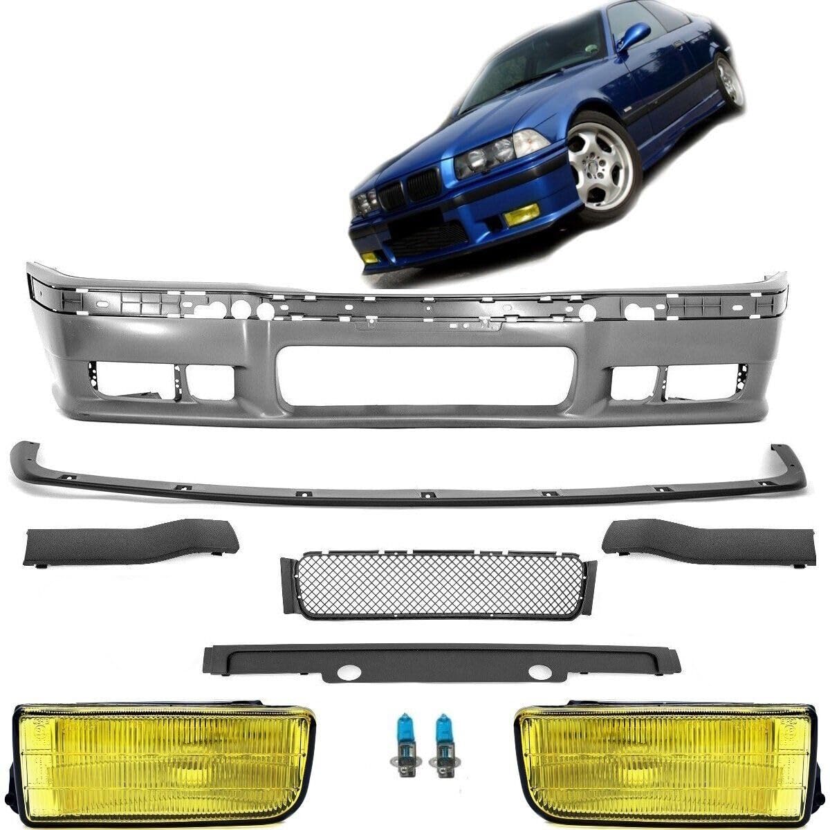 DM Autoteile Stoßstange vorne alle Modelle + GT Lippe+ Nebel Gelb OE für 3er E36 + M& M3 DM Autoteile Stoßstange vorne alle Modelle + GT Lippe+ Nebel Gelb OE für 3er E36 + M& M3 von DM Autoteile