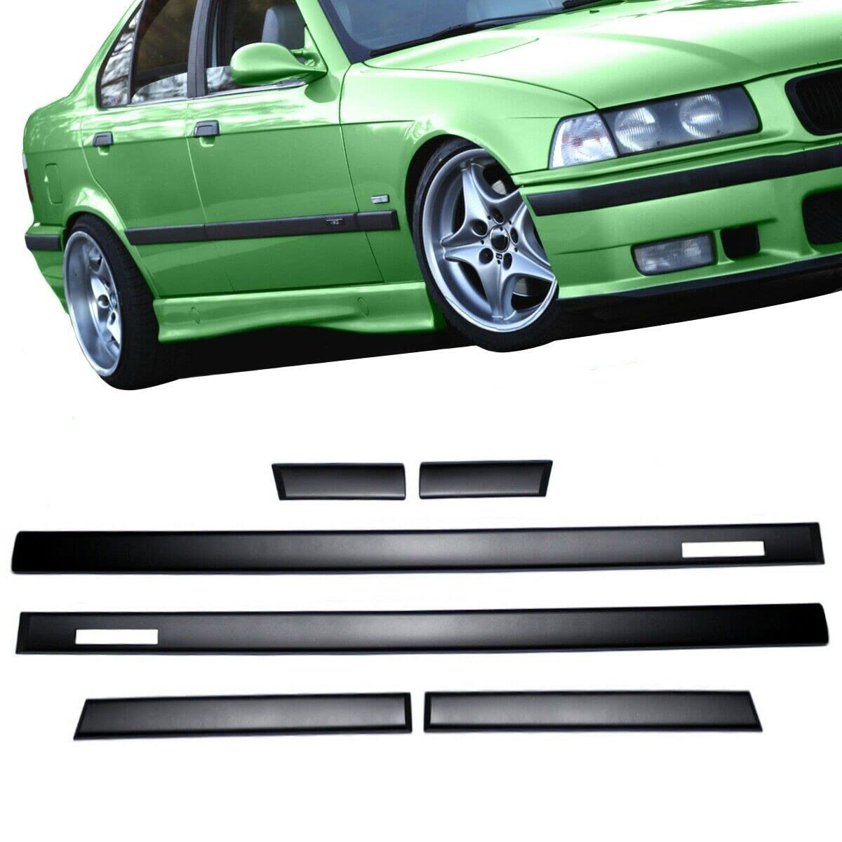 DM Autoteile Türleisten Set Schwarz Zierleisten passt für E36 Limousine Touring Serie & M von DM Autoteile