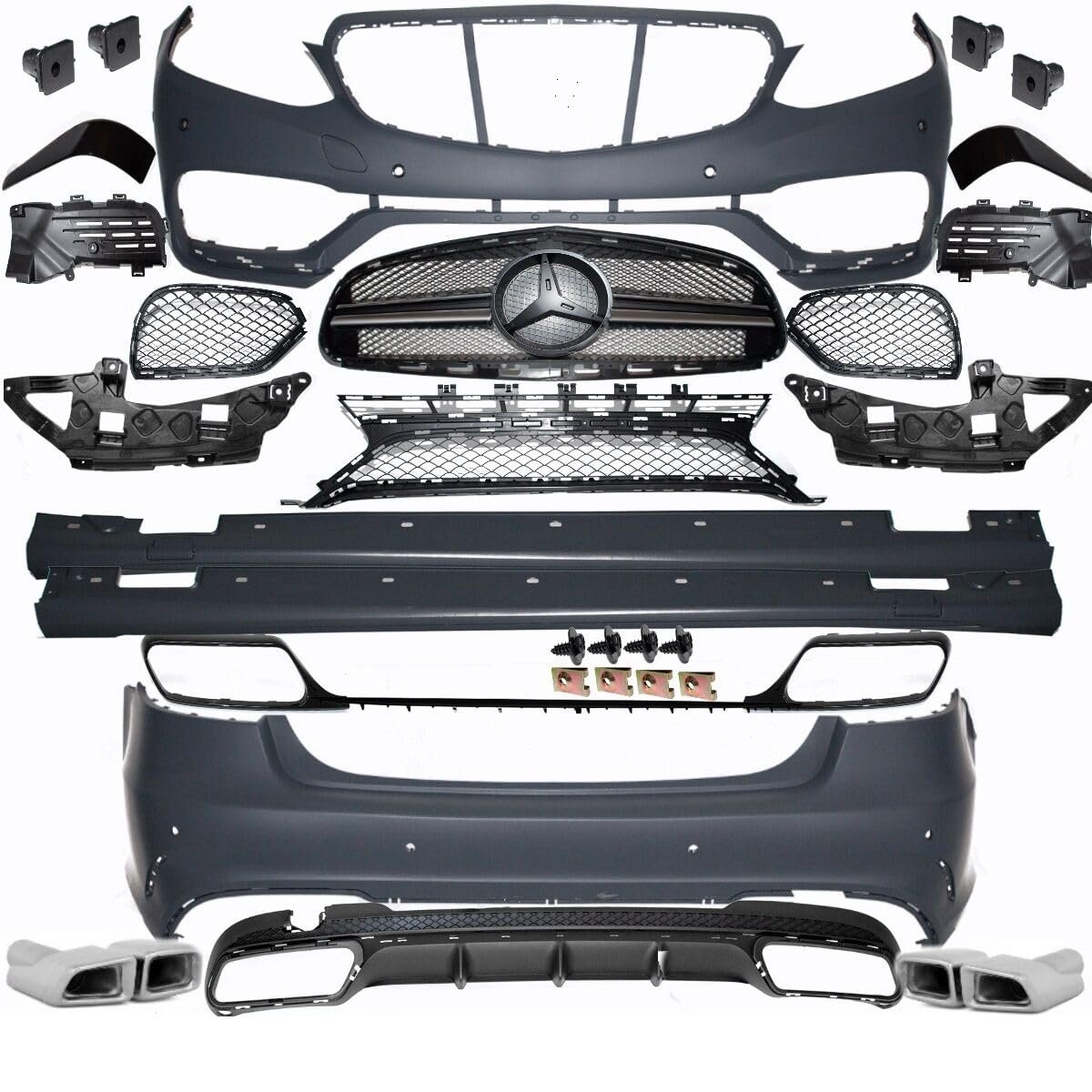 DM Autoteile W212 Bodykit Stoßstange + Schweller+Grill+Blenden +Zubehör für E63 AMG von DM Autoteile