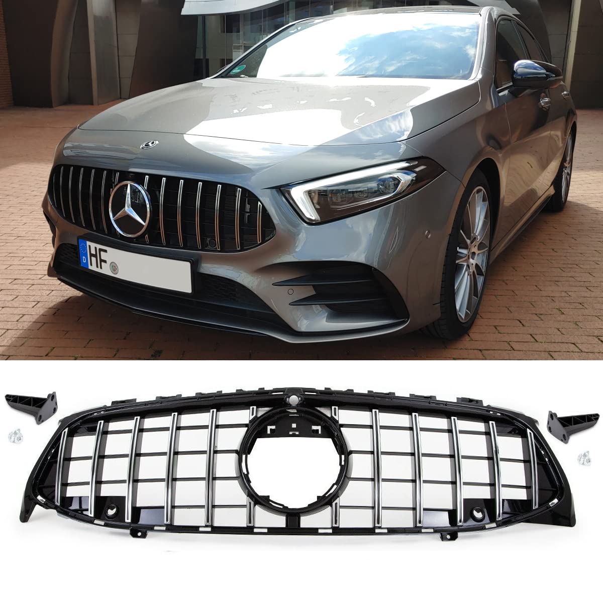 Kühlergrill Schwarz Chrom kompatibel für Mercedes CLA W118 ab 2019 für PDC + Kamera auf Sport- Panamericana GT DM Autoteile 2799 Kühlergrill Schwarz Chrom kompatibel für Mercedes CLA W118 ab 2019 für PDC + Kamera auf Sport- Panamericana GT DM Autoteile 2799 von DM Autoteile