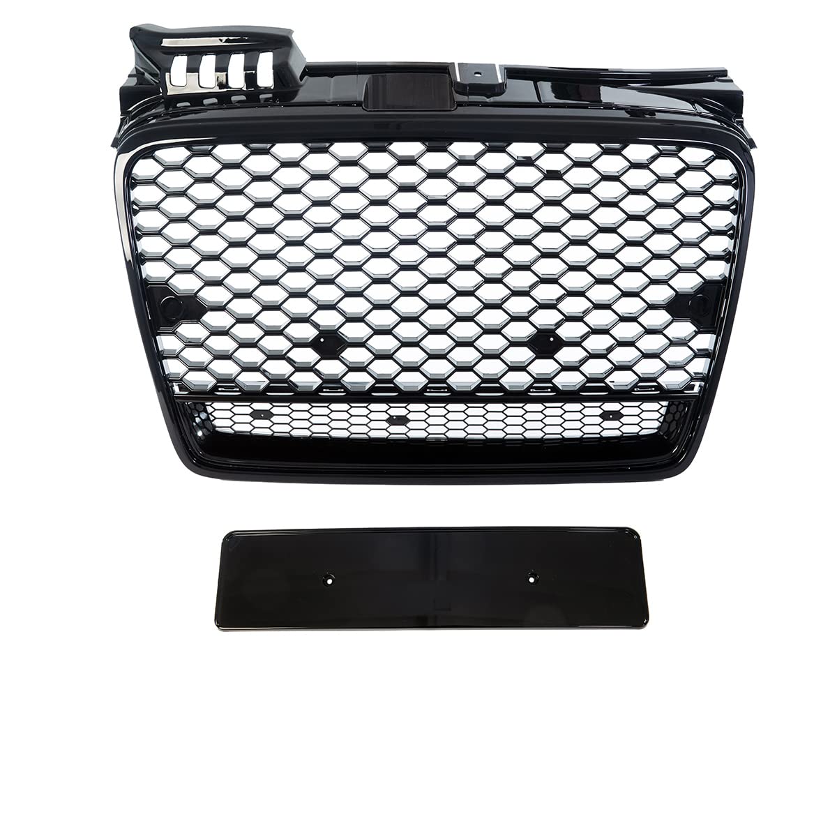 Kühlergrill Wabengrill schwarz glanz kompatibel für Audi A4 B7 04-08 Waben Grill nicht RS4 Quattro DM Autoteile 4226 von DM Autoteile