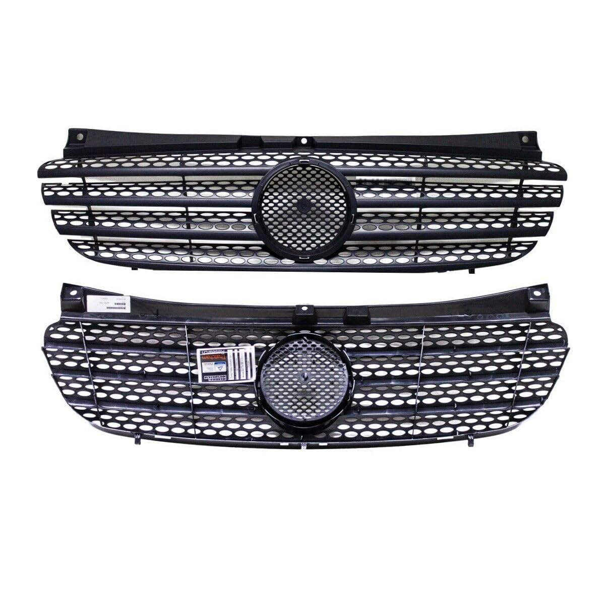 Für Mercedes Benz Viano Vito W639 Kühlergrill vorne schwarz Seidenmatt Bj 03-10 Grill Frontgrill DM Autoteile 6307 von DM Autoteile