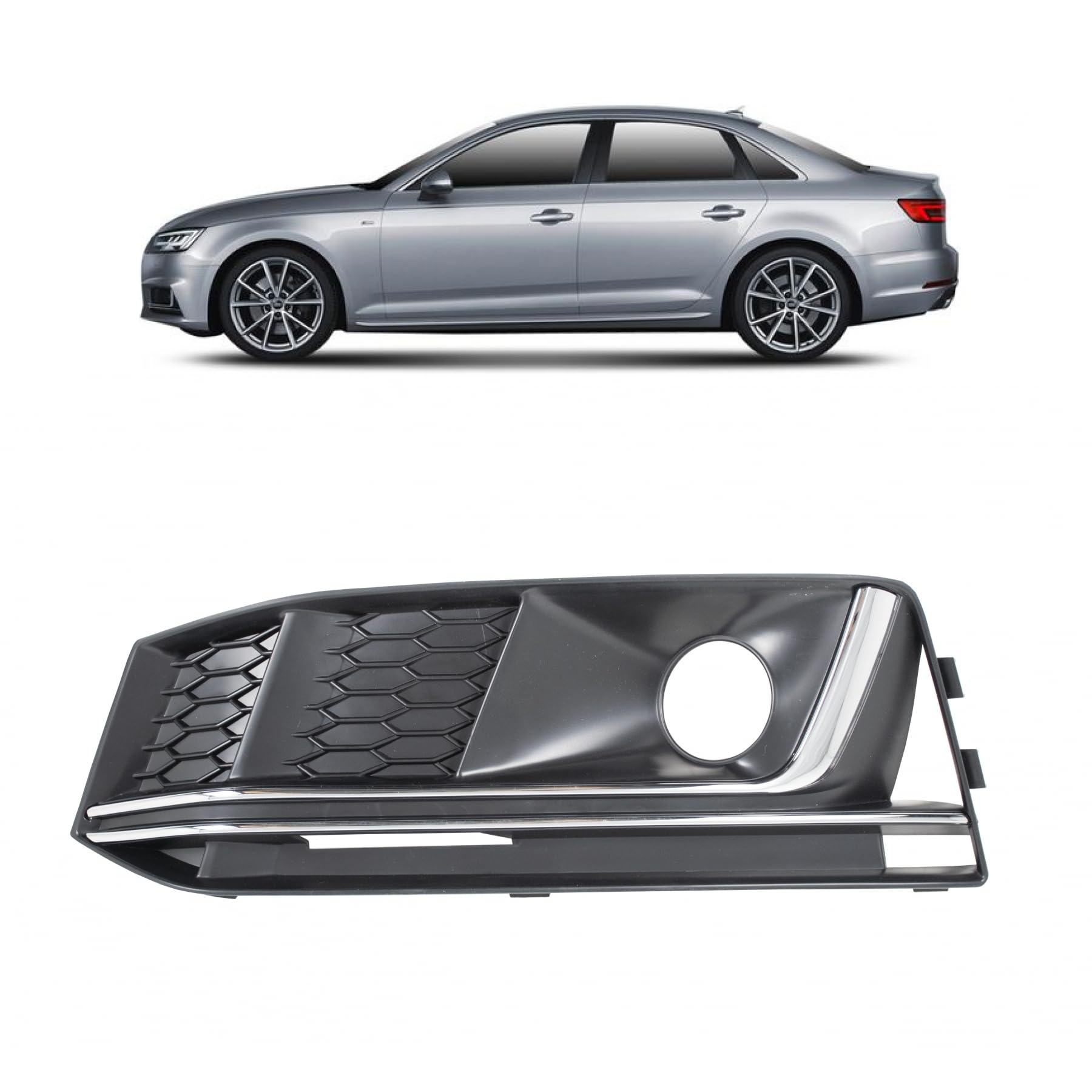 DM Autoteile Nebelscheinwerfer Gitter Stoßstange vorne links kompatibel für Audi A4 B9 (8W2 8WC) 103231 von DM Autoteile