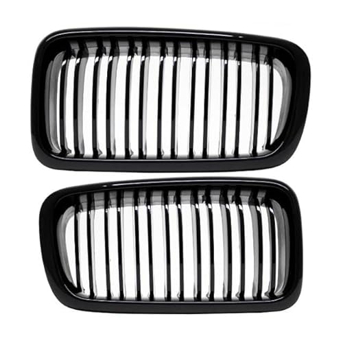 SET Doppelsteg Kühlergrill Schwarz GLANZ Performance kompatibel für BMW 7er E38 94-02 DM Autoteile von DM Autoteile