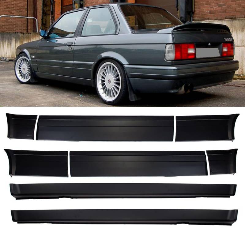 Sport Seitenschweller Kit + Planken + Leisten kompatibel für BMW E30 M Technik II Coupe ab 1982-1994 DM Autoteile 1015 von DM Autoteile