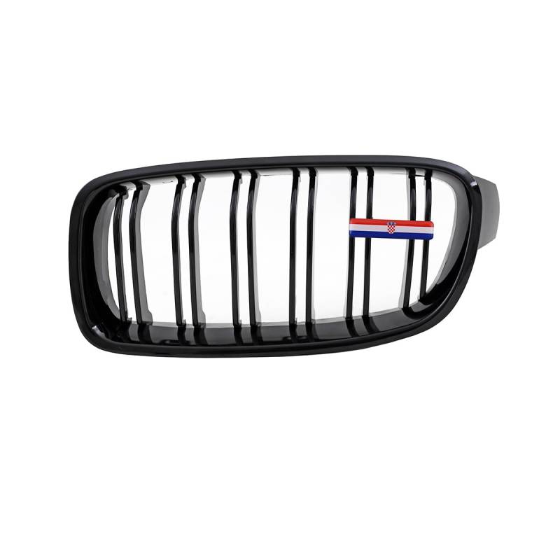 Wunsch Länderflaggen + Emblem Halter für BMW F30 F31 Doppelsteg Kühlergrill Kroatien von DM Autoteile