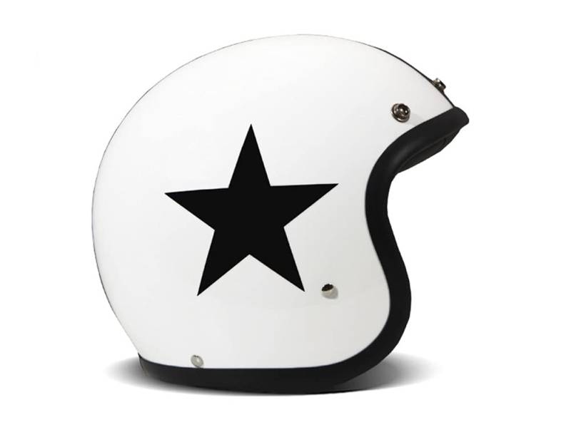 DMD Vintage, Star White, Motorrad-Helm weiß mit Stern von DMD
