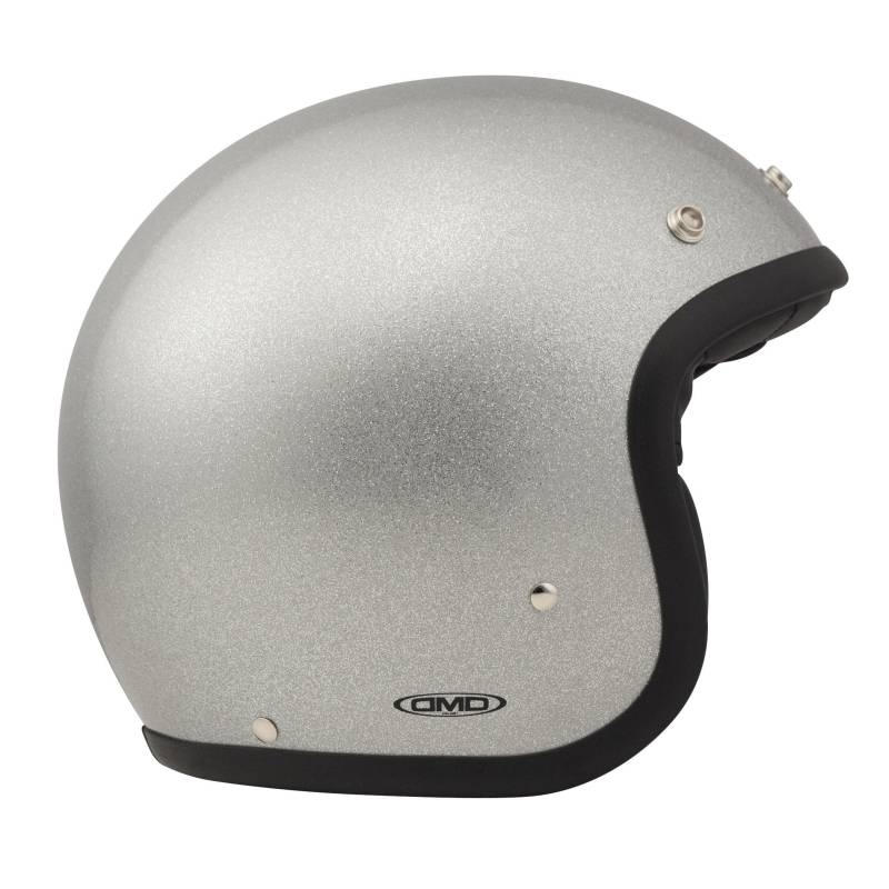 DMD Herren Jet-Vintage Motorradhelm, Silber/schwarz, XS von DMD