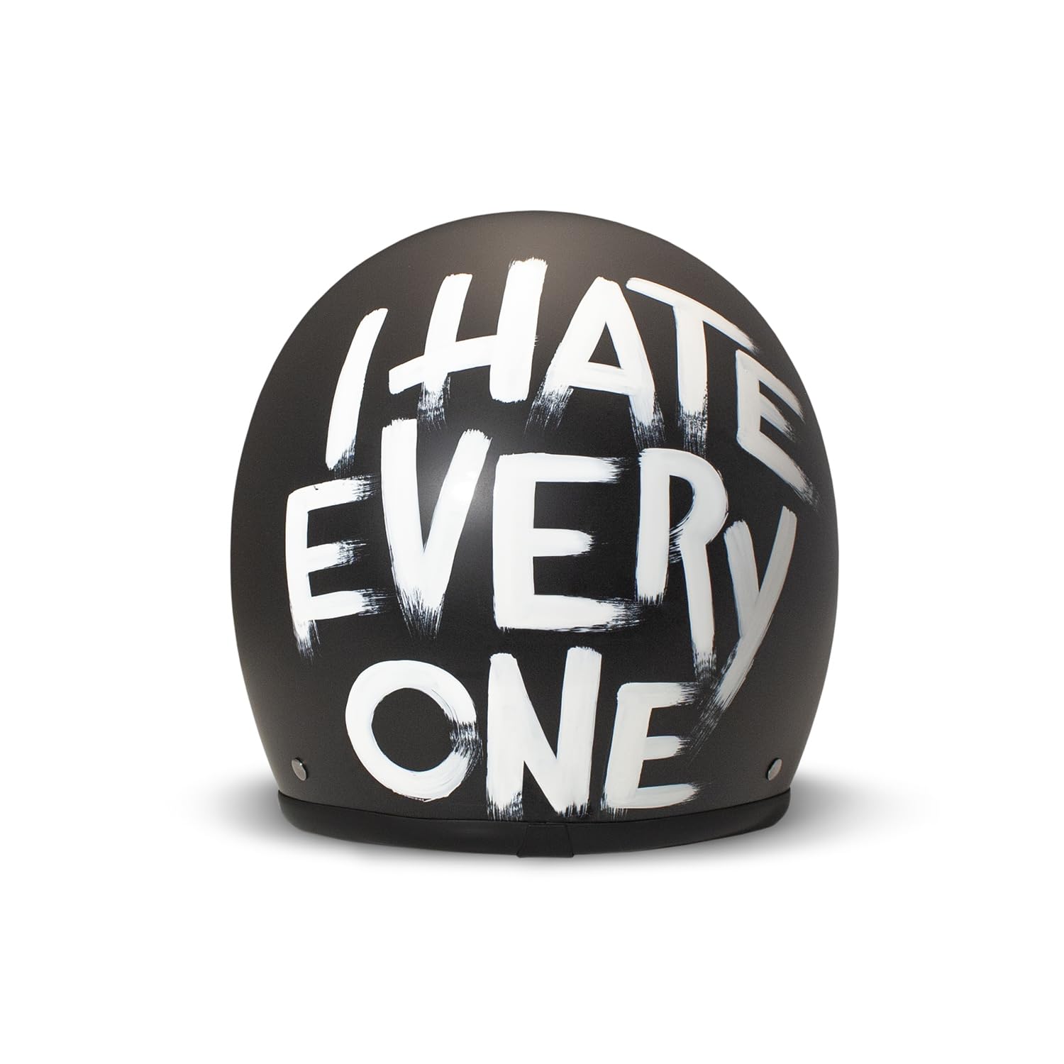 DMD Retro I Hate Everyone Matt Black Open Face Helm Jethelm Motorradhelm ECE22.06, L von DMD