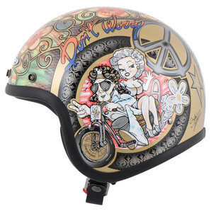 DMD Retro Woodstock Jethelm Blau Rot Beige von DMD
