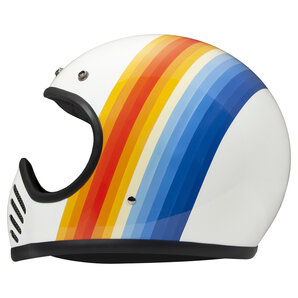 DMD Seventyfive Eighty Integralhelm Weiss Blau Gelb Rot Orange von DMD