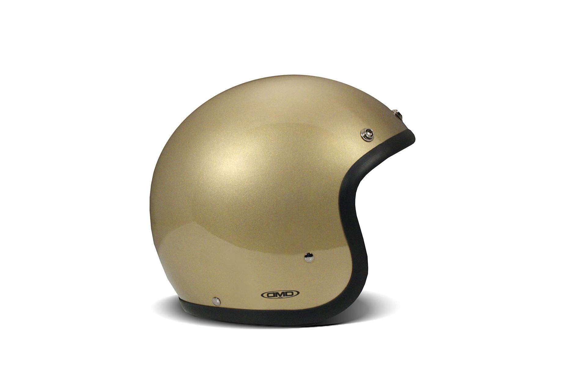 DMD Vintage Solid Gold Open Face Helm Jethelm Motorradhelm, M von DMD