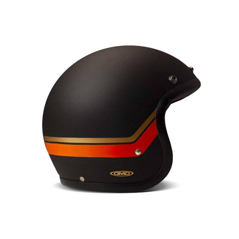 DMD Vintage Sunset schwarz orange matt Open Face Helm Jethelm Motorradhelm, XS von DMD