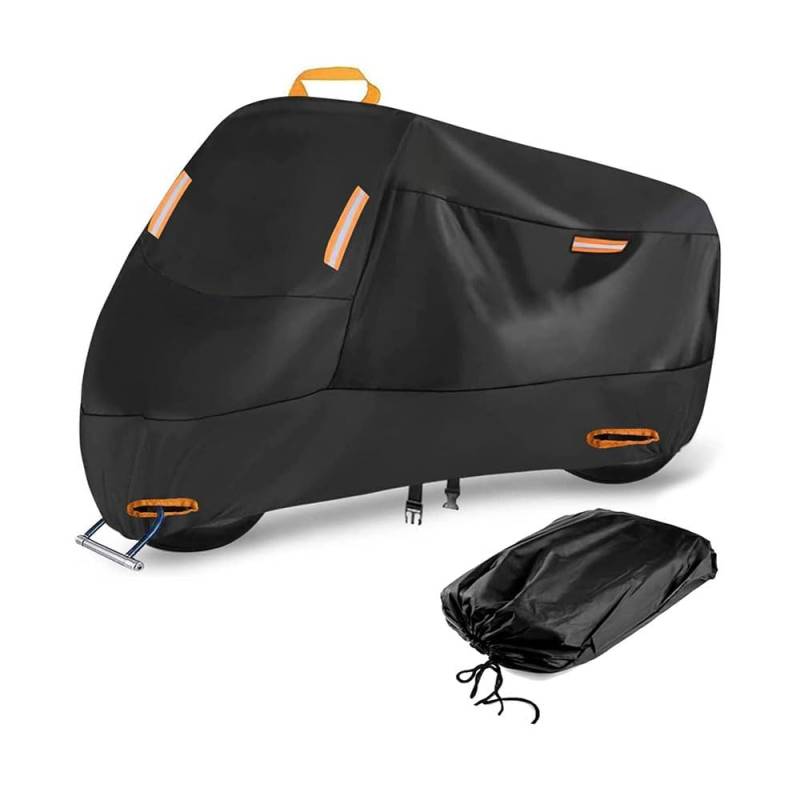 Motorrad Abdeckplane Outdoor Wasserdicht für CRF250L CRF300L 2021 2022 2023 2024, Motorradabdeckung Motorradgarage Staubdicht Winddichte Motorradplane,A ORANGE von DMFCJQ