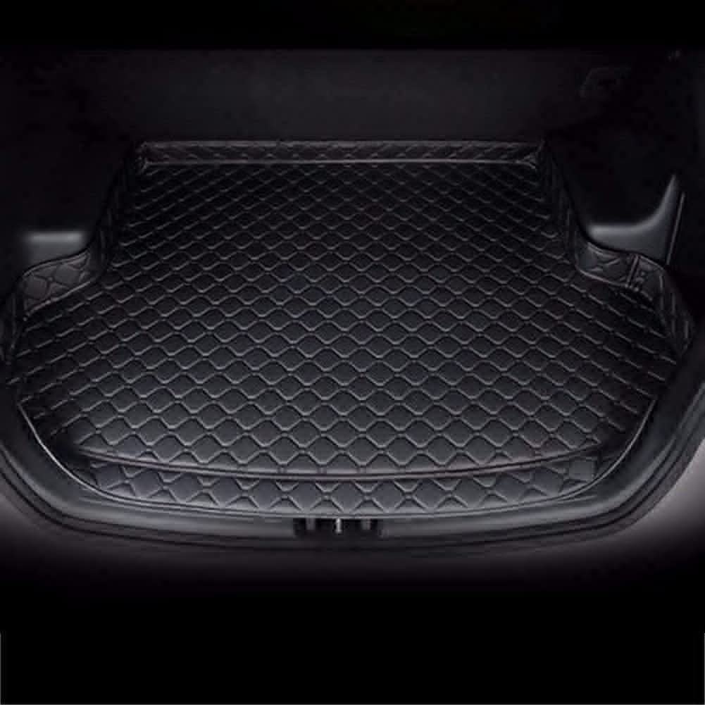 Kofferraum Leder Schutzmatte FüR Mazda 6 Sedan 2012-2023, Kofferraummatte Kofferraumwanne Kofferraumschutz Wasserdicht Kratzfest rutschfest Matte Innen ZubehöR,Black von DMKD