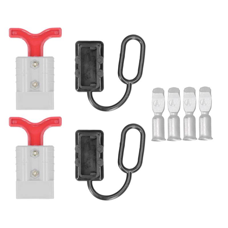 DMLENGOIN Batteriestecker Stecker Drahtkabelbaum Kit 50a 12-36VDC Griff Sicherheitsleitfähigkeit Grau Grau von DMLENGOIN