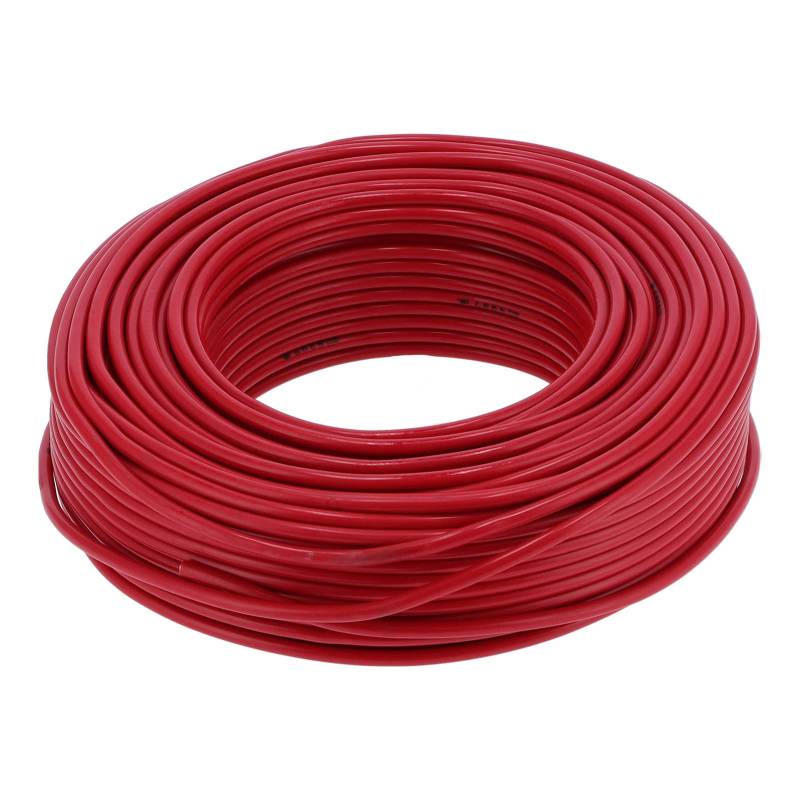 Elektrisches Kabel PVC Isolierter Kupferkern -Runddraht -Ersatz 100 -Meter BLVV1X10 AC300V rot für mehrere Anwendungen von DMLENGOIN