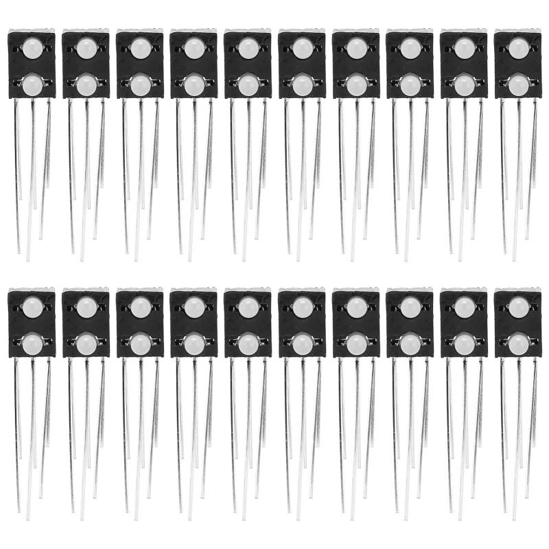 LED Luminous Diodenlampenhalterhalter tragen stabile Struktur Glühen für LED-Leuchten 20pcs Nylon Common Cathode Light Emit Base in verschiedenen Umgebungen anwendbar (Rot links und grün rechts grün) von DMLENGOIN