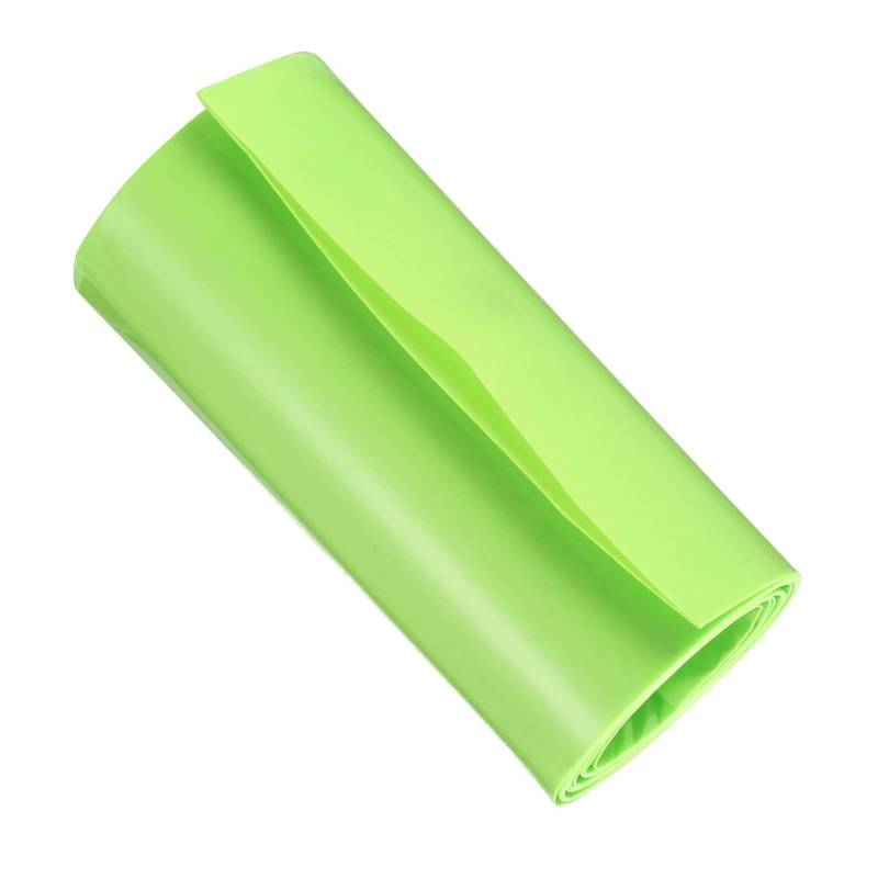 DMiotech 85mm Flach 1m Batterie Hüllen PVC Umschläge Wärme Schrumpf Schlauch Isolierung Schutz für 18650 Akku Pack Hell Grün von DMiotech