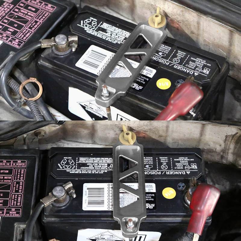 DNA MOTORING Batt-Short-SL Batterie-Spannhalterung, silberfarben von DNA MOTORING