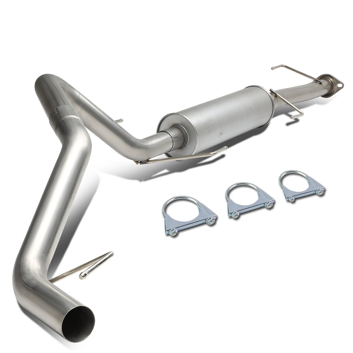 DNA MOTORING CBE-FJ07-40L Schalldämpfer Catback Auspuffanlage Endtopf Auspuff [für 07-14 FJ Cruiser], metallic von DNA MOTORING