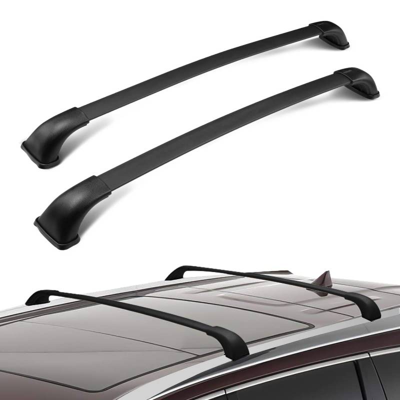 DNA MOTORING PT-ZTL-8029 Paar OE Dachrelingträger [für 14-18 Highlander], schwarz von DNA MOTORING
