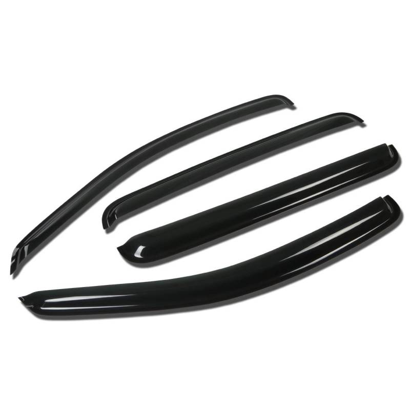 DNA MOTORING WVS-029 Dark Smoke Vent Fenster Visier Deflektor Regen/Sonnenschutz, 4 Stück von DNA MOTORING