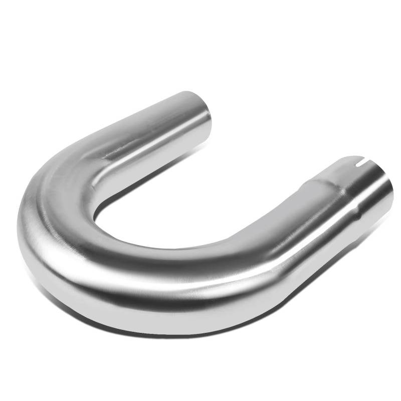 DNA MOTORING ZTL-PP-30-180-SS 180 Grad U-Bogen DIY Custom Morrel Auspuffrohr, 7,6 cm Außendurchmesser, universelle Passform, polierte Oberfläche von DNA MOTORING