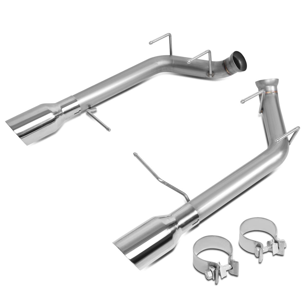 DNA Motoring CBE-MU-FM11-50L Auspuffspitze Edelstahl Achse Cat Back System Kit für 11-14 Mustang, Metallic von DNA MOTORING