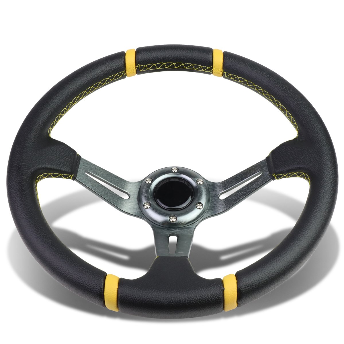 DNA PKW sw-ztl-9043-gm-yl Leder Cover Lenkräder + Horn-Taste DNA PKW sw-ztl-9043-gm-yl Leder Cover Lenkräder + Horn-Taste von DNA MOTORING