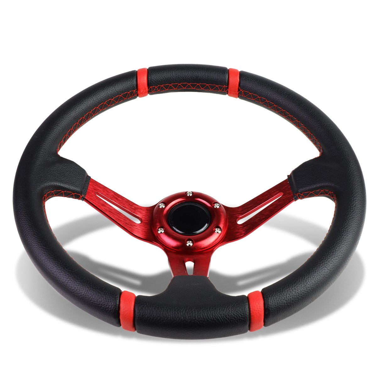 DNA PKW sw-ztl-9043-rd-rd Leder Cover Lenkräder + Horn-Taste DNA PKW sw-ztl-9043-rd-rd Leder Cover Lenkräder + Horn-Taste von DNA MOTORING